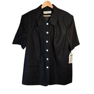 NWT 20W Amanda Smith Linen Blazer Top [0368]